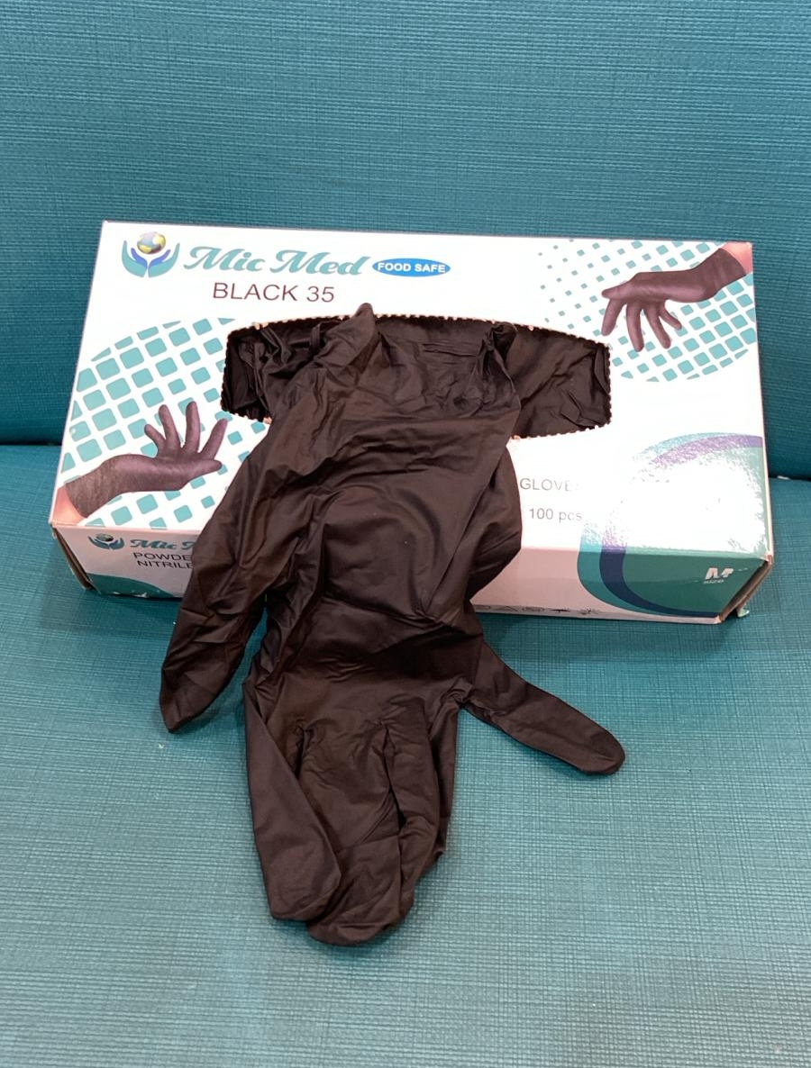 MNPF-Black - Powder-Free Nitrile Disposable Gloves